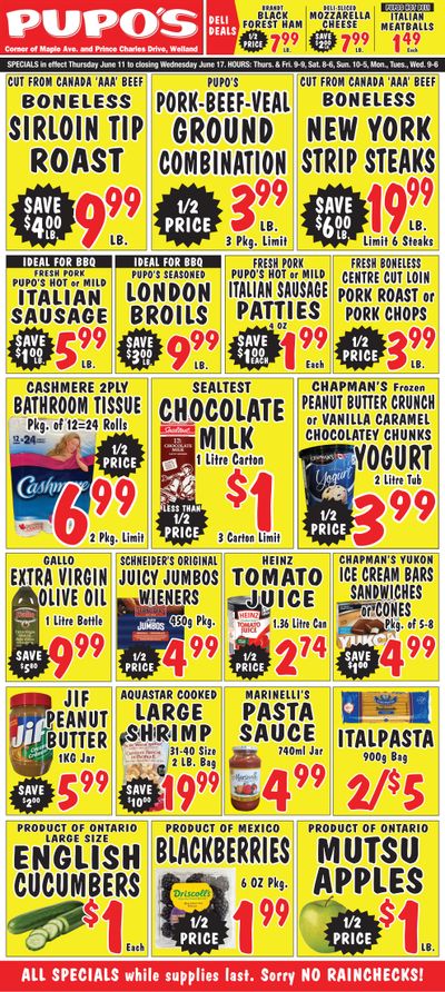 Pupo's Food Market Flyer June 11 to 17