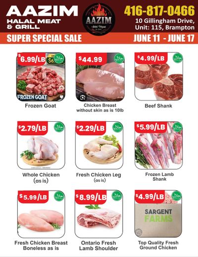 Aazim Halal Meat & Grill Flyer June 11 to 17