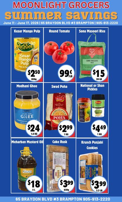 Moonlight Grocers Flyer June 11 to 17