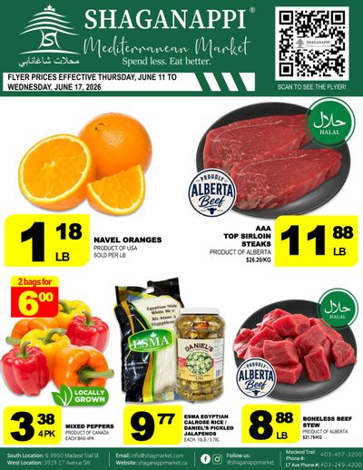 Shaganappi Mediterranean Market Flyer June 11 to 17