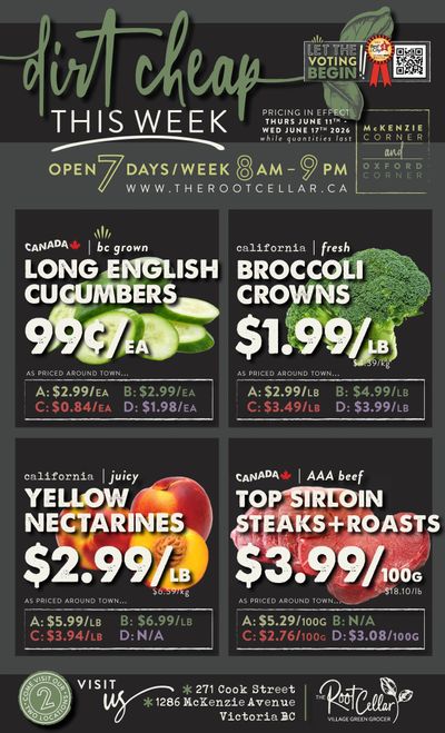 The Root Cellar Flyer June 11 to 17
