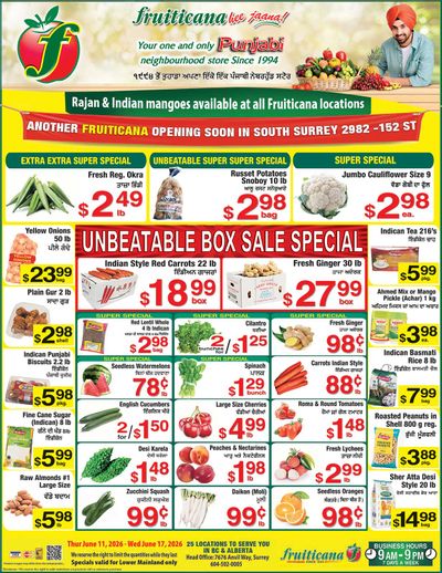 Fruiticana (Greater Vancouver) Flyer June 11 to 17