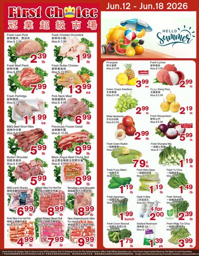 First Choice Supermarket Flyer June 12 to 18