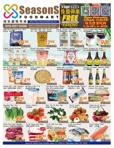 Seasons Food Mart (Thornhill) Flyer June 12 to 18