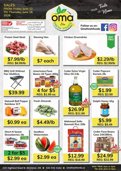 Oma Fresh Foods Flyer June 12 to 18