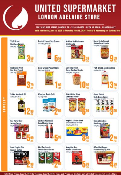 United Supermarket (London) Flyer June 12 to 18