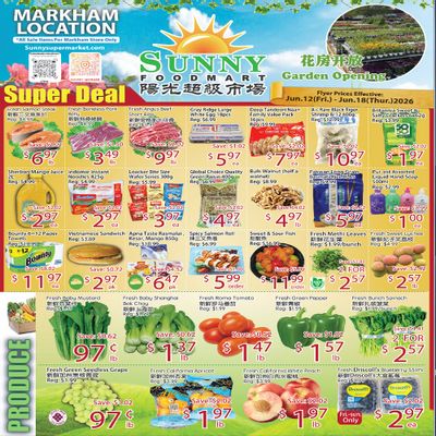 Sunny Foodmart (Markham) Flyer June 12 to 18