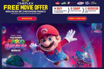 Cineplex Canada: The Super Mario Galaxy Movie Free Ticket Offer