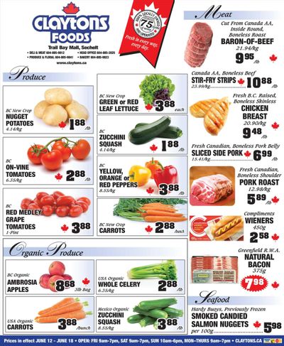 Claytons Heritage Market Flyer June 12 to 18