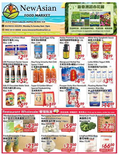 New Asian Food Market Flyer June 12 to 18