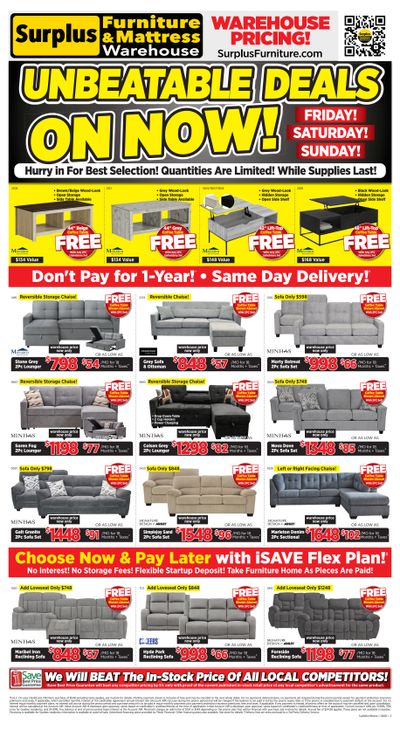 Surplus Furniture & Mattress Warehouse (Sudbury) Flyer June 14 to 28