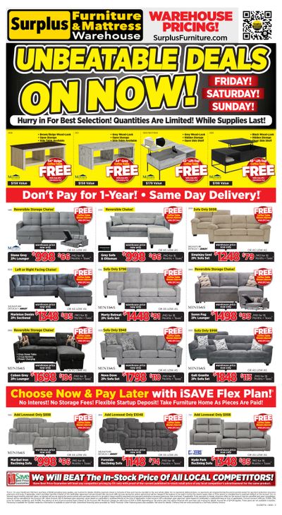 Surplus Furniture & Mattress Warehouse (St. John's, Corner Brook, Grand Falls Windsor) Flyer June 14 to 28