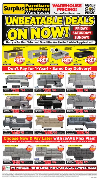 Surplus Furniture & Mattress Warehouse (S. ON) Flyer June 14 to 28
