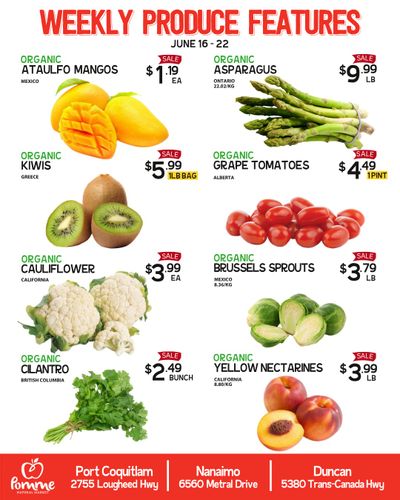 Pomme Natural Market Weekly Produce Flyer June 16 to 22
