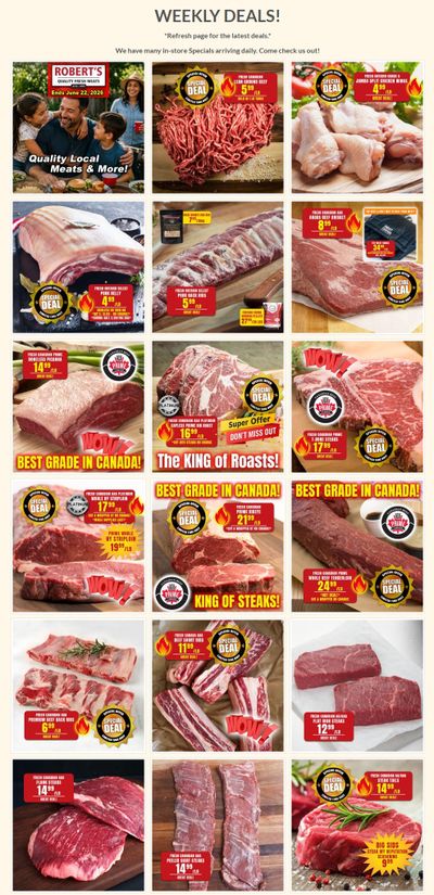 Robert's Quality Fresh Meats Flyer June 15 to 22