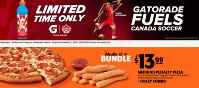 Little Caesars Canada Promotions: $9.99 Specialty Pizzas + More
