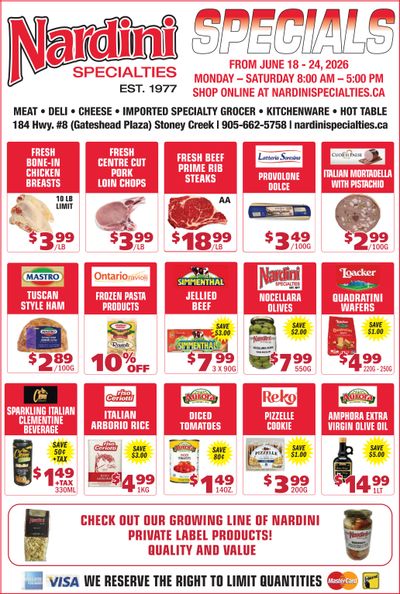 Nardini Specialties Flyer June 18 to 24