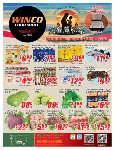 WinCo Food Mart (HWY 7) Flyer June 18 to 24