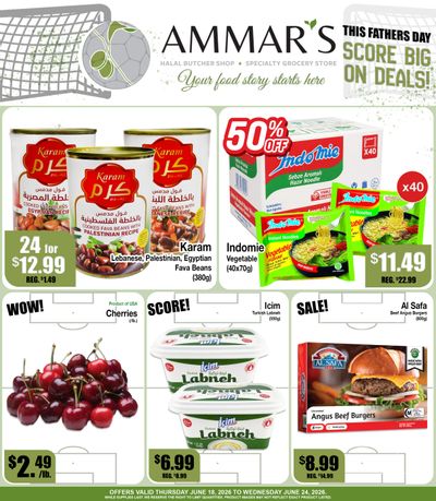 Ammar's Halal Meats Flyer June 18 to 24