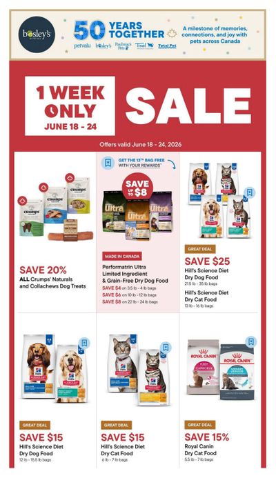 Bosley's by PetValu Flyer June 18 to 24