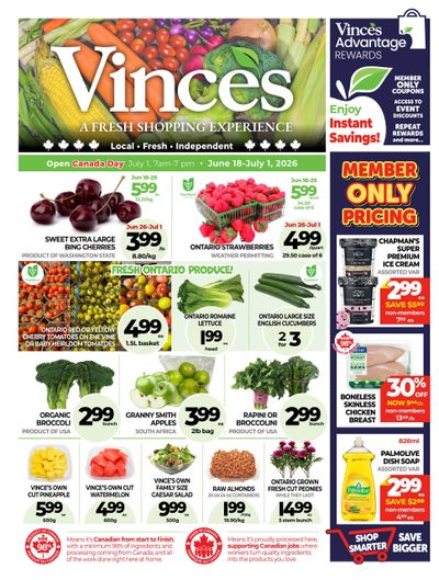 Vince's Market Flyer June 18 to July 1