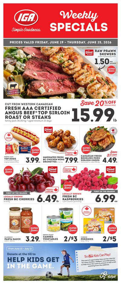 IGA Stores of BC Flyer June 19 to 25