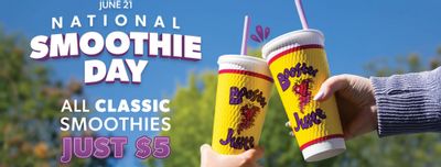 Booster Juice Canada National Smoothie Day: $5 Classic Smoothies June 21st
