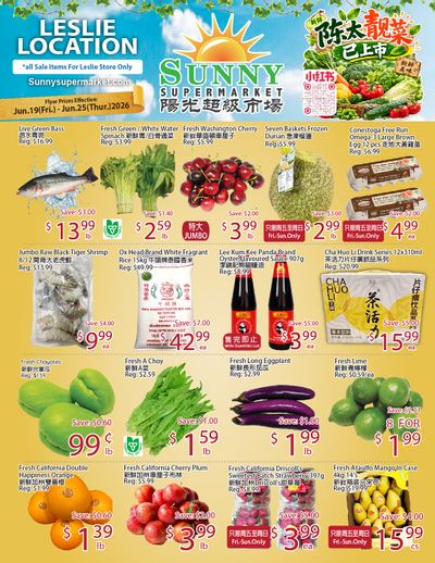 Sunny Supermarket (Leslie) Flyer June 19 to 25