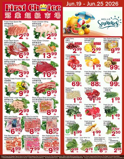 First Choice Supermarket Flyer June 19 to 25