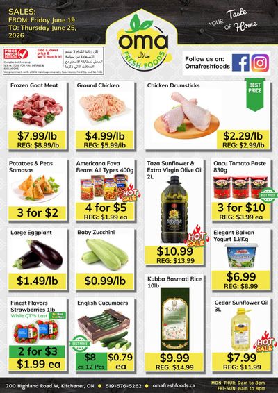 Oma Fresh Foods Flyer June 19 to 25