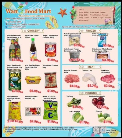 Wan 2 Food Mart Flyer June 19 to 25
