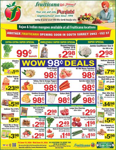 Fruiticana (Kelowna) Flyer June 19 to 24