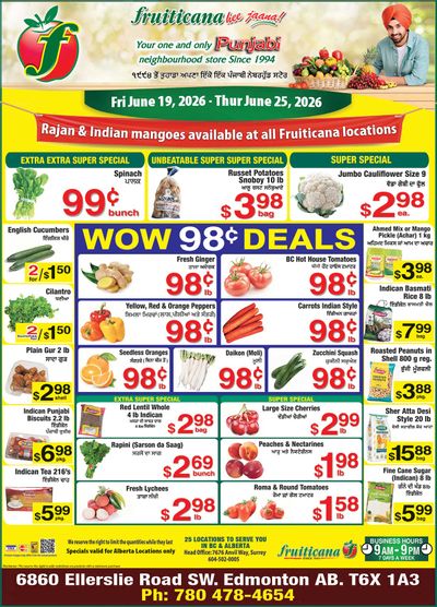 Fruiticana (Edmonton) Flyer June 19 to 25