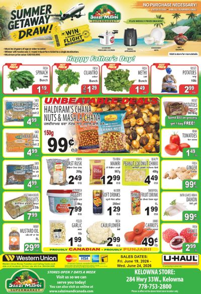 Sabzi Mandi Supermarket (Kelowna) Flyer June 19 to 24