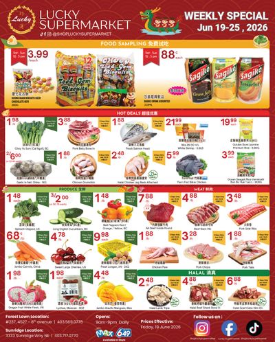 Lucky Supermarket (Calgary) Flyer June 19 to 25