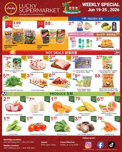 Lucky Supermarket (Winnipeg) Flyer June 19 to 25