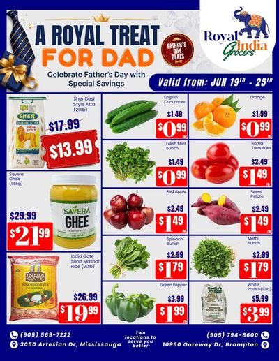 Royal India Grocers Flyer June 19 to 25