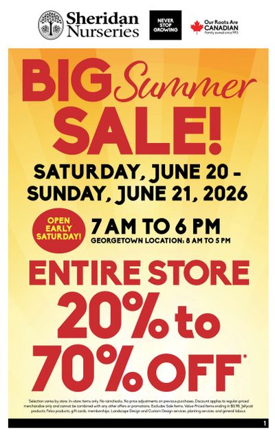 Sheridan Nurseries Flyer June 20 to 24