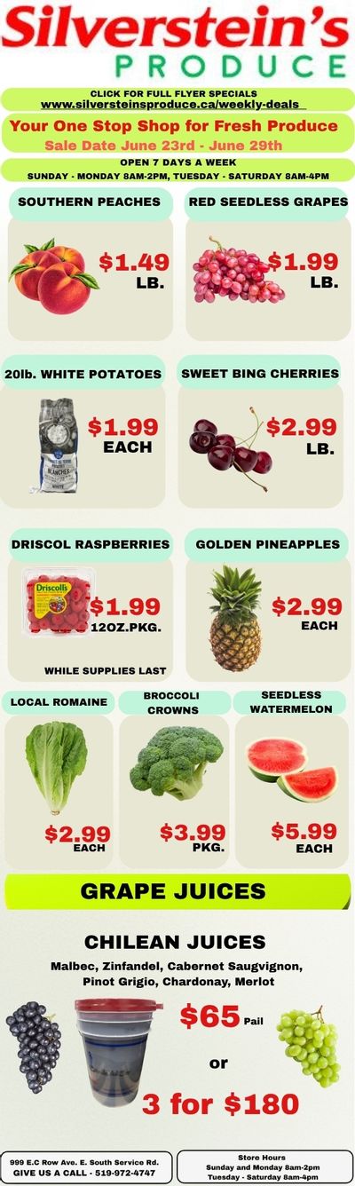 Silverstein's Produce Flyer June 23 to 29