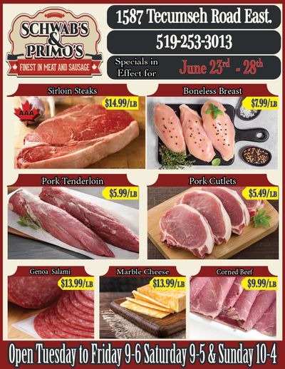 Schwab's & Primo's Flyer June 23 to 28