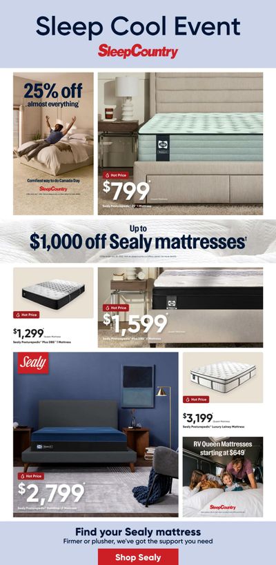 Sleep Country Flyer June 24 to July 7
