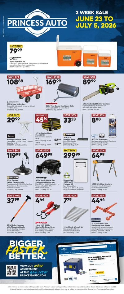Princess Auto Flyer June 23 to July 5