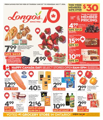 Longo's Flyer June 25 to July 1