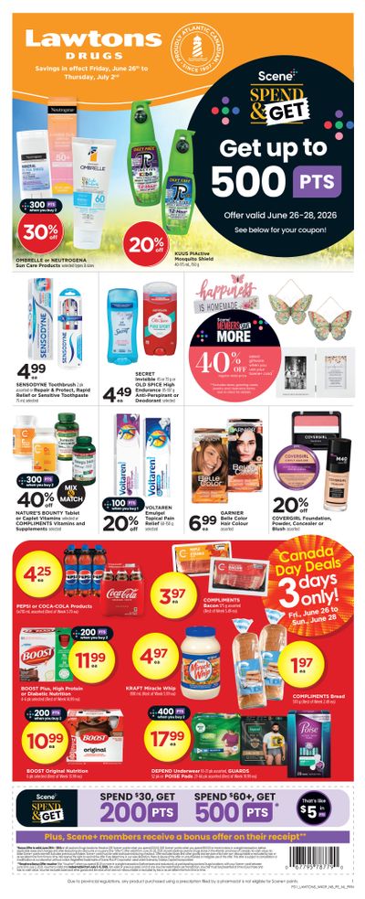 Lawtons Drugs (PE) Flyer June 26 to July 2