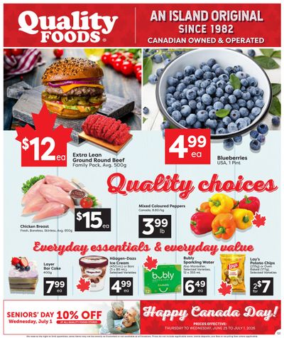 Quality Foods Flyer June 25 to July 1