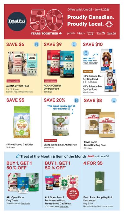 Total Pet Flyer June 25 to July 8