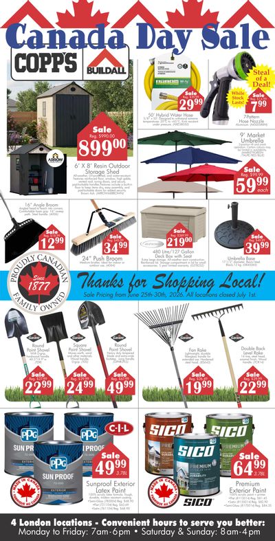 COPP’s Buildall Flyer June 25 to 30