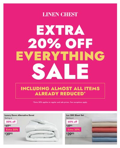 Linen Chest Flyer June 24 to July 19