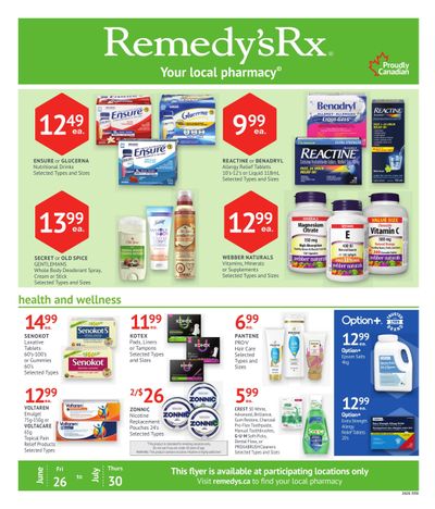 Remedy's RX Monthly Flyer June 26 to July 30