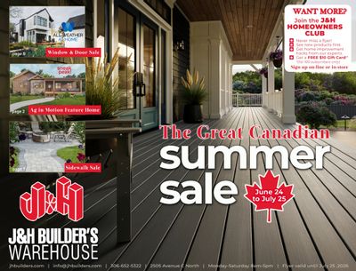J&H Builder's Warehouse Flyer June 24 to July 25